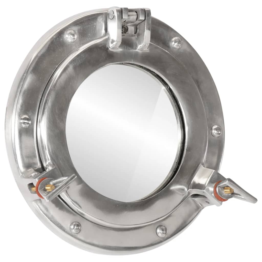 Porthole Mirror Wall Hanging Ø50 Cm Aluminium And Glass